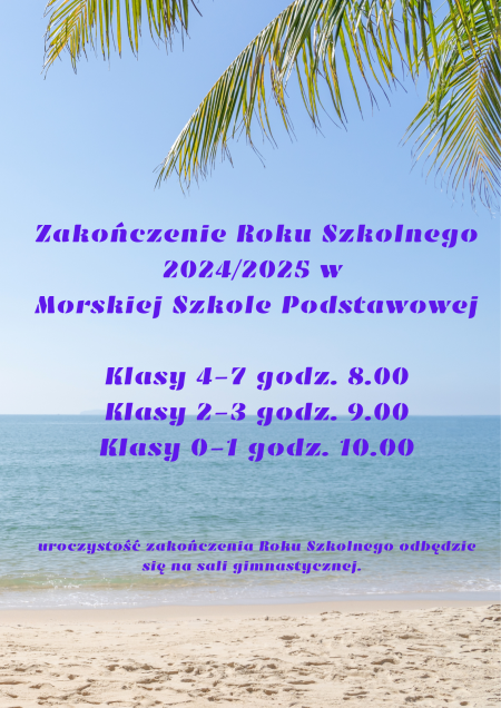 Zakończenie roku szkolnego 2024/2025